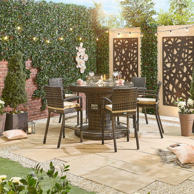 Henley 6 Seat Rattan Bar Set