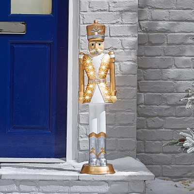 3ft Norbert Christmas Nutcracker Figure in Medallion Gold