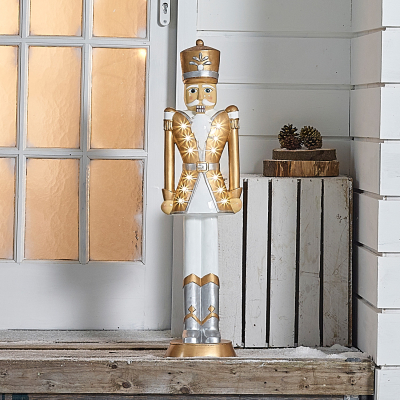 3ft Norbert Christmas Nutcracker Figure in Medallion Gold