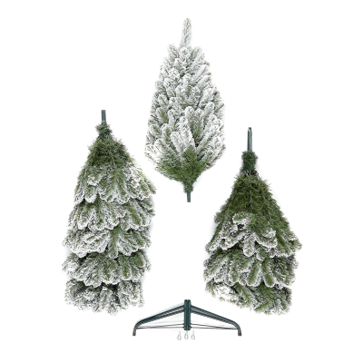 5ft Slim Balsam Fir Green Snowy Christmas Tree (150cm)