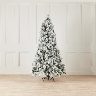 5ft Virginia Pine Green Snowy Christmas Tree (150cm)