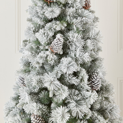 5ft Virginia Pine Green Snowy Christmas Tree (150cm)