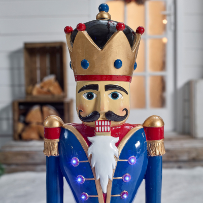 3ft Norbert Christmas Nutcracker Figure in Toy Blue