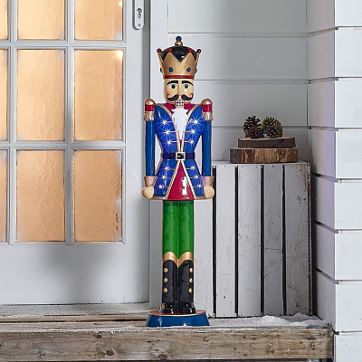 3ft Norbert Christmas Nutcracker Figure in Toy Blue