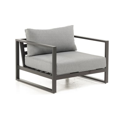 Alessandria Aluminium Lounging Armchair in Graphite Grey