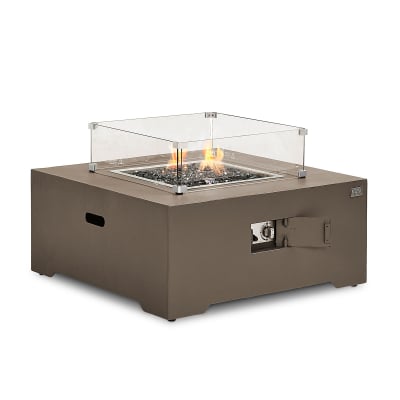 Lunar Square Aluminium Gas Fire Pit Table