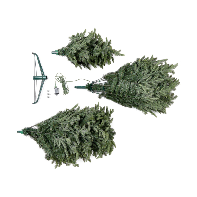 Pre Lit Noble Pine Green Classic Christmas Tree - 7ft / 210cm