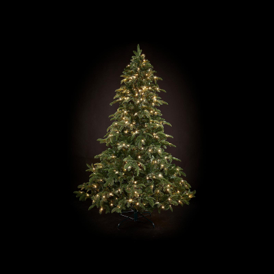 7ft Noble Pine Pre-Lit Green Christmas Tree (210cm)