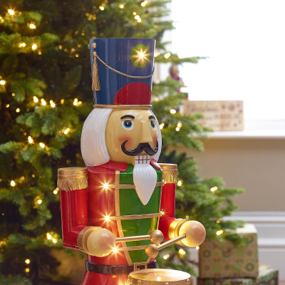 Noel the Soldier 3ft Christmas Nutcracker Figure with Drum in Red