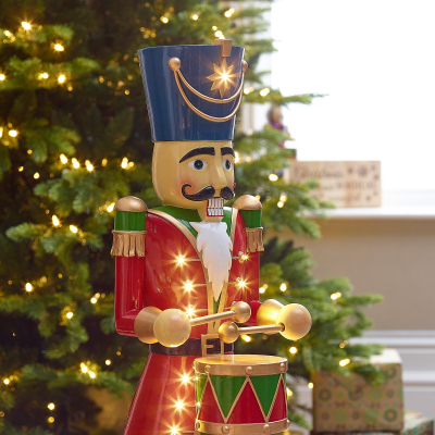 Norbert the Guard 3ft Christmas Nutcracker Figure with Drum in Red