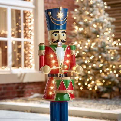 Norbert the Guard 3ft Christmas Nutcracker Figure with Drum in Red