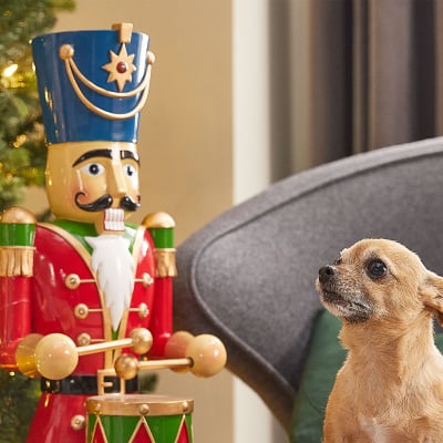 3ft Norbert Christmas Nutcracker Figure with Drum