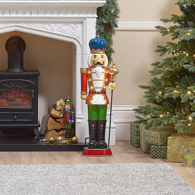 3ft Noel Christmas Nutcracker Figure with Staff