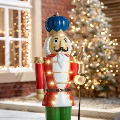 3ft Noel Christmas Nutcracker Figure with Staff