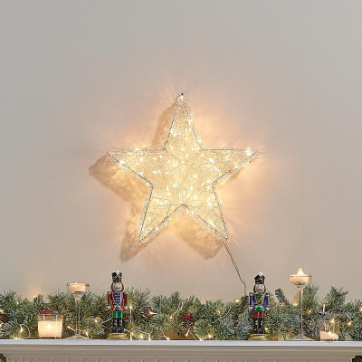 Small Acrylic LED Star Decoration in Warm White