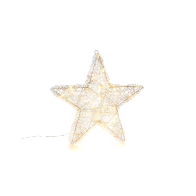 Small Acrylic LED Star Decoration in Warm White