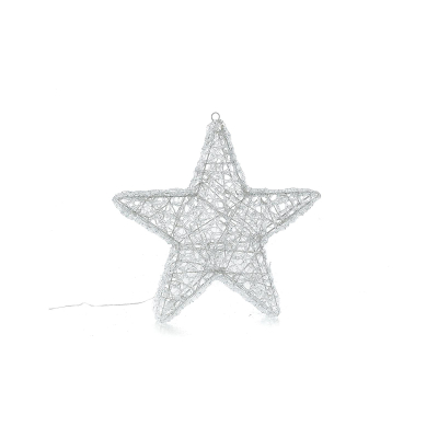 Small Acrylic LED Star Decoration in Warm White