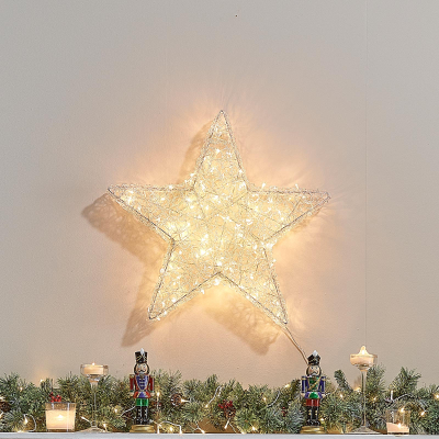 Medium Acrylic LED Star Decoration in Warm White