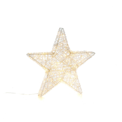 Medium Acrylic LED Star Decoration in Warm White