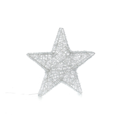 Medium Acrylic LED Star Decoration in Warm White