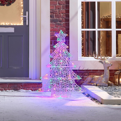 Acrylic LED Christmas Tree Decoration in Multi Colour