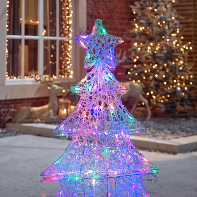 Acrylic LED Christmas Tree Decoration in Multi Colour