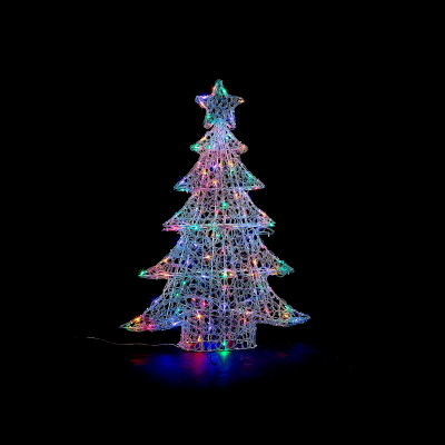 Acrylic LED Christmas Tree Decoration in Multi Colour