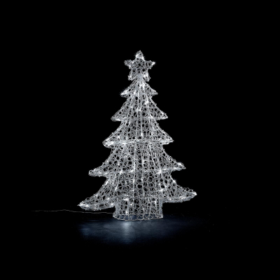 Acrylic LED Christmas Tree Decoration in Cool White