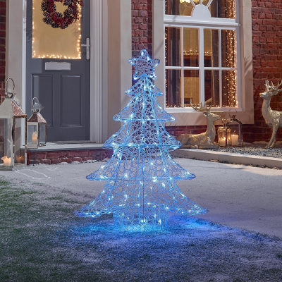 Acrylic LED Christmas Tree Decoration in Blue