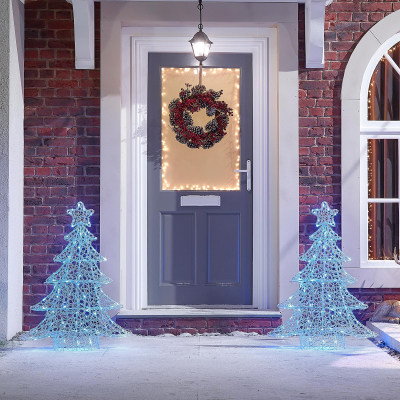 Acrylic LED Christmas Tree Decoration in Blue