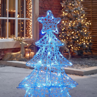 Acrylic LED Christmas Tree Decoration in Blue