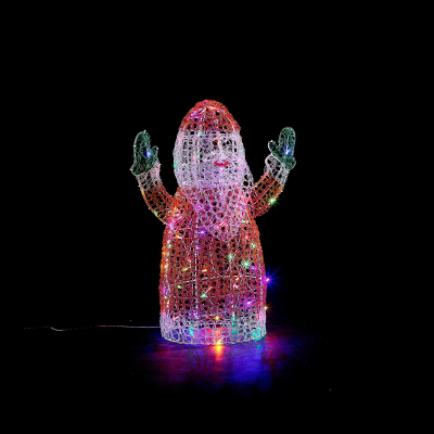 Acrylic LED Santa Claus Decoration