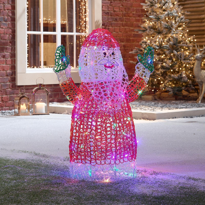 Acrylic LED Santa Claus Decoration