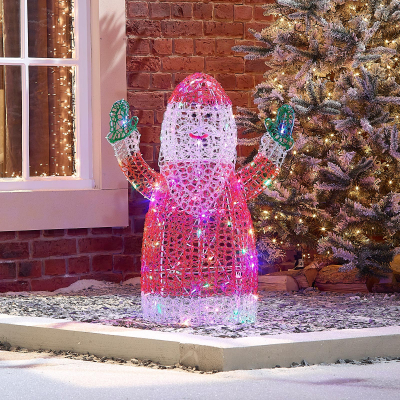 Acrylic LED Santa Claus Decoration