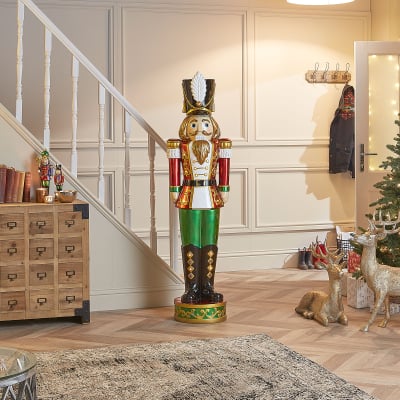 Klaus 5.5ft Christmas Nutcracker Figure in Red