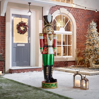 Klaus 5.5ft Christmas Nutcracker Figure in Red