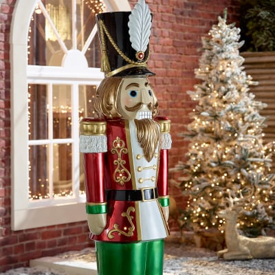 Klaus 5.5ft Christmas Nutcracker Figure in Red