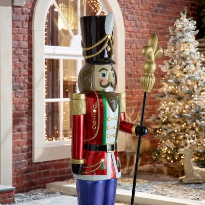 Christian 5ft Christmas Nutcracker Figure in Red