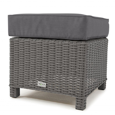 Ciara Rattan Lounge Dining Stool in Slate Grey