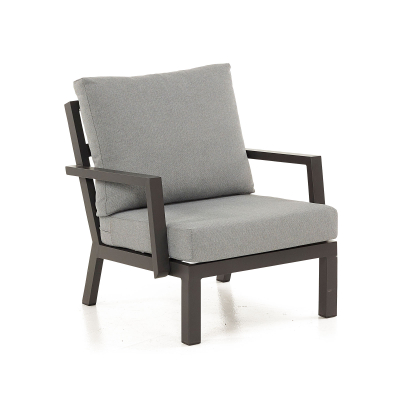 Vogue Aluminium Lounge Dining Armchair in Graphite Grey