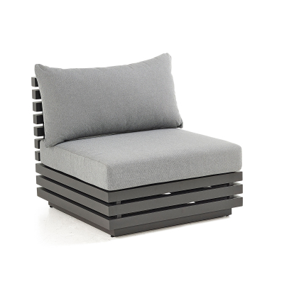 San Marino Aluminium Lounging Corner Piece in Graphite Grey