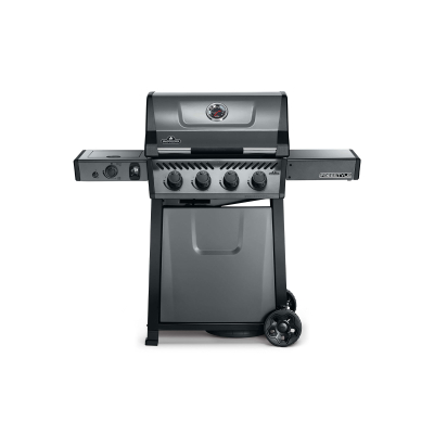 Napoleon Freestyle Porcelain Coated Grey 4-Burner Gas BBQ with Side Burner - Freestyle 425