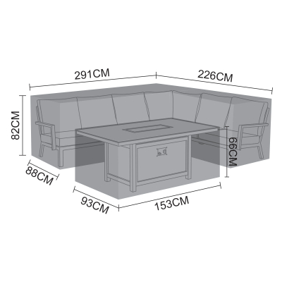 Winter Cover for Luxe Right Hand Corner Sofa Dining Set