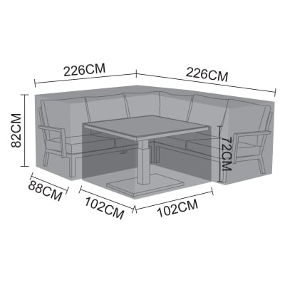 Winter Cover for Luxe Compact Corner Sofa Dining Set