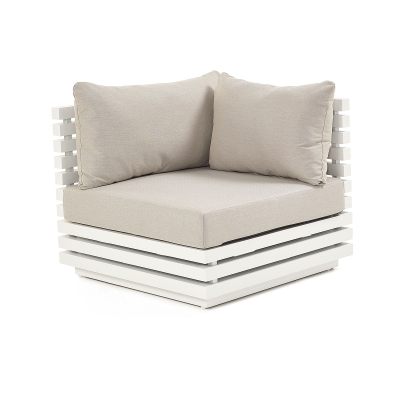 San Marino Aluminium Lounging Middle Piece in Chalk White