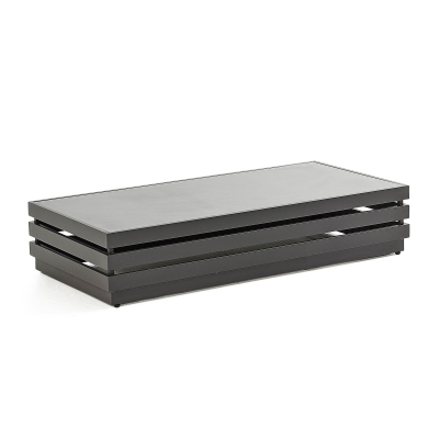 San Marino Aluminium Lounging Rectangular Coffee Table in Graphite Grey