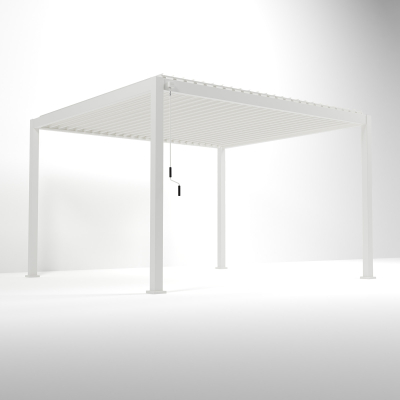 Titan Aluminium Metal Pergola in Chalk White - 3.6m x 3.0m Free Standing