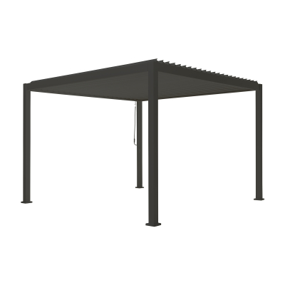 Titan Aluminium Metal Pergola in Graphite Grey - 3.6m x 3.6m Free Standing