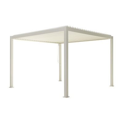 Titan Aluminium Metal Pergola in Chalk White - 3.6m x 3.6m Free Standing