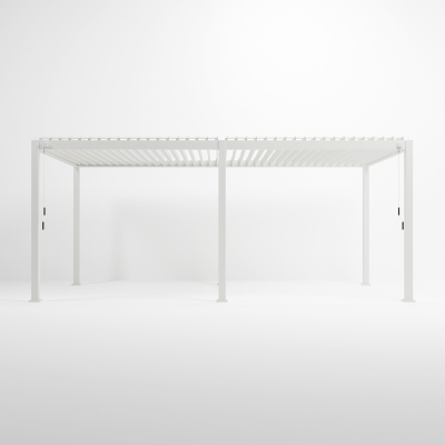 Titan Aluminium Metal Pergola in Chalk White - 6.0m x 3.0m Free Standing